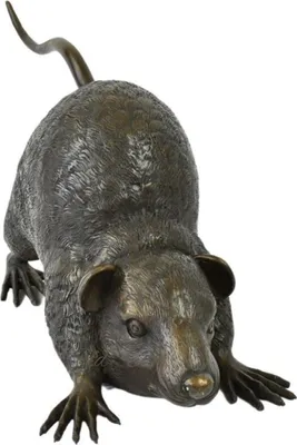 Luxus Bronze Deko Skulptur Figur Ratte Luxury Bronze Decorative Sculpture Figure Rat