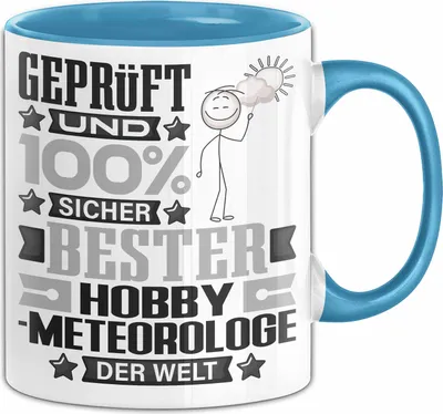 Produktbild von Hobbymeteorologe Geschenk Lustiger Spruch für Hobbymeteorologe Geschenkidee Bester Hobbymeteorologe Der Welt (Blau)