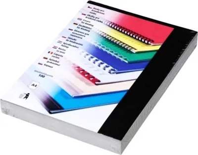 Produktbild von Desky A4 Chromolux, kartonové, lesklé, černé, 100 ks