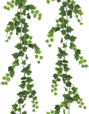 Produktbild von Kletterpflanzen-Dekoration "Efeu" - Set aus 2 Stück - Künstlicher Efeu, 180 cm - Hängepflanze - Grün