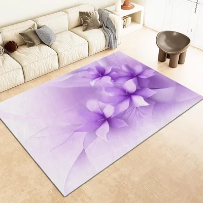 Produktbild von Teppich, 180 x 240 cm, lila mit Blumenmuster