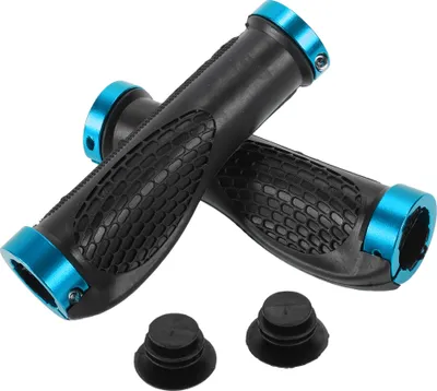 Produktbild von 1 Satz Fahrradlenkergriffe, rutschfeste ergonomische Struktur Fahrradgriffe, Doppelverriegelungslenkergriffe für E-Bike Trekking Bike Mountainbike, Blau