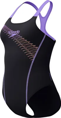 Image de Speedo Medley Logo Maillot de bain femme, Couleur:Noir, Taille:40