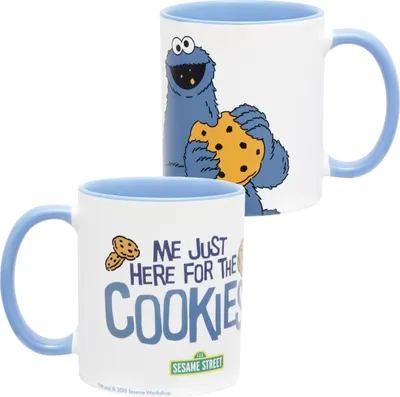 Produktbild von Sesamstraße Tasse Krümelmonster - Me just here for the Cookies Kaffeetasse aus Keramik Weiß 320 ml