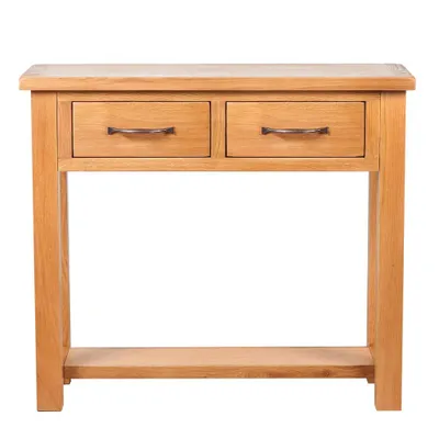 Produktbild von vidaXL Konsolentisch mit 2 Schubladen 83x30x73 cm Massivholz Eiche