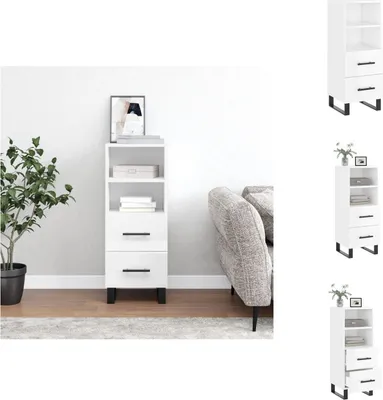 Immagine prodotto di vidaXL Credenza bianca lucida 34,5x34x90 cm in legno - Credenze