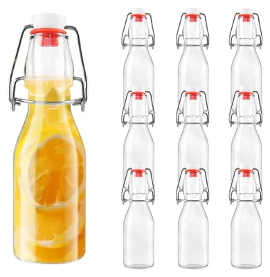 18 Glaskaraffen 250 ml mit Bügelverschluss, zum Befüllen