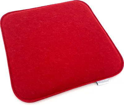 Produktbild von heimtexland ® Sitzkissen Set Filz Stuhlkissen Stuhlauflage Filzkissen Stuhl Polster Kissen Typ631 2er Set 35 x 35 cm Eckig Rot