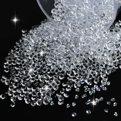 8000 Acryldiamanten, 6 mm, transparent, Dekosteine