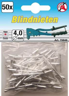 Image de KRAFTMANN 75848 Rivets aveugles 4,0 mm, 50 pièces