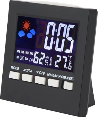 Image de Réveil numérique multifonctions à contrôle sonore et rétroéclairage Thermomètre Hygromètre