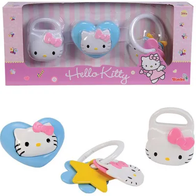 Produktbild von SIMBA Hello Kitty Rassel Set Quietscht ab 3 Monate Baby Spielzeug Babyrassel