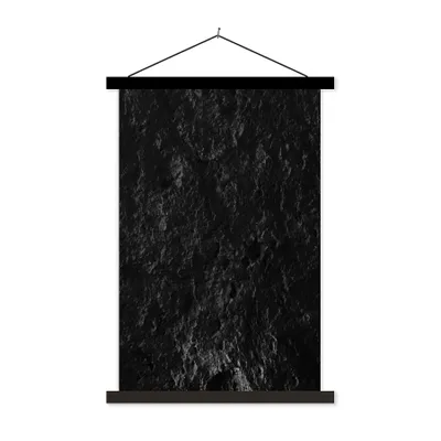 Produktbild von MuchoWow® Textilposter Schwarz - Weiß - Höhle - Stein - Natur 60x90 cm mit schwarzem Rahmen - Poster Wohnzimmer