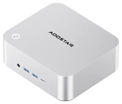 Image de Mini PC Barebone - MACO - Processeur AMD Ryzen 7, 8 cœurs, jusqu'à 4,9 GHz - Sorties d'affichage multiples (2x USB4 + HDMI + DisplayPort) - WiFi 6 - 2 ports LAN 2,5G - Lecteur d'empreintes digitales - Prise secteur européenne