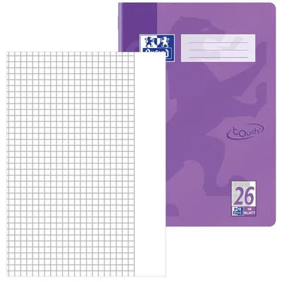 Immagine prodotto di Oxford 400104442 Quaderno A4 / 16 fogli con numerazione 26 - Touch lilac