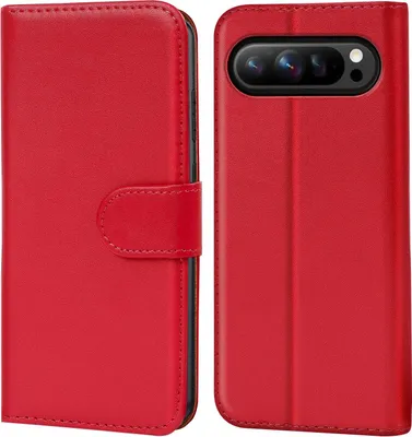 Produktbild von Conie Klapp Tasche für Google Pixel 10 Pro Kartenfach Rundumschutz Hülle in Rot