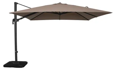 Immagine prodotto di Ombrellone da giardino 3x4 mt con palo girevole in alluminio Settimo - BurlyWood