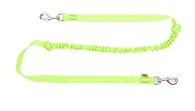 Produktbild von Hundeleine mit Stoßdämpfer und zwei Karabiner Joggingleine 170 cm grün