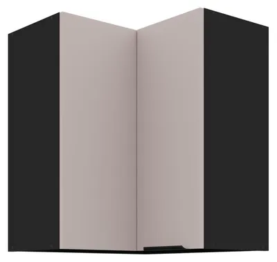 Produktbild von Eckoberschrank AGAFIJA 2 - 60x60 cm, Kaschmir / Schwarz