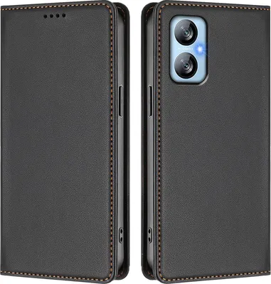 Image de Étui en cuir pour Blackview A52 / A52 Pro, étui à rabat magnétique en cuirPolyuréthaneavec support, noir