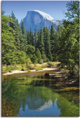 Produktbild von ARTland Leinwandbild Yosemite Valley Half Dome River of Mercy Größe: 40x60 cm