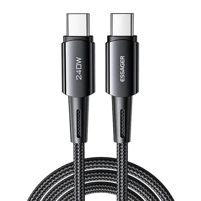 Obrázek produktu pro Kabel USB-C na USB-C, Essager, EXCTT3-CGA0G-P, 240W, 2m (černý)
