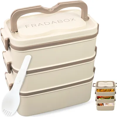 Bento Lunchbox 2700 ml, 3 Etagen, Edelstahl, BPA-frei, auslaufsicher