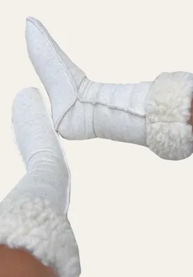 Produktbild von Kniestrümpfe aus Wolle elastisch - Farbe: Weiß | Größe: EUR 36-39