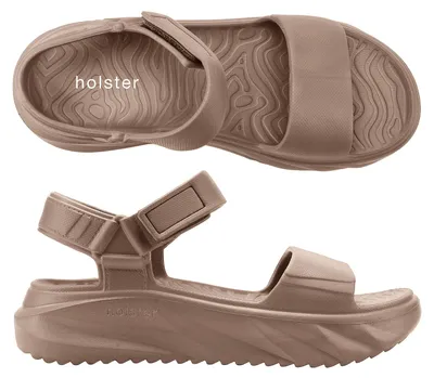 Zdjęcie produktu dla Holster. Damskie, wegańskie sandały na platformie, kolor brązowy, rozmiar 39