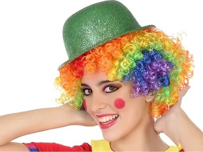 Produktbild von Atosa Clown Bowler Hut Mehrfarbig  Mehrfarbig One Size