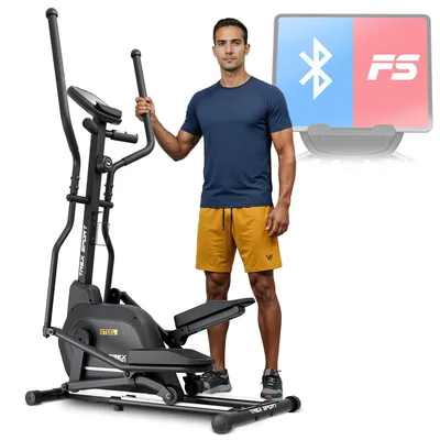 Produktbild von TREX SPORT Crosstrainer für zuhause TX-700CT STEEL | Ellipsentrainer, 14-stufiger Widerstand, Pulssensoren, Bluetooth | Trainingsprogramme, bis 125 kg