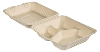 Produktbild von BioPak 205726, Zuckerrohr, Braun, 200 mm, 225 mm, 45 mm, 38 g