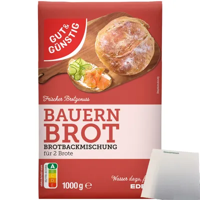Produktbild von Gut & Günstig Brotbackmischung Bauernbrot (1000g Packung) + usy Block