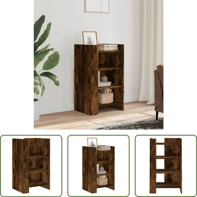 Zdjęcie produktu dla The Living Store kredens dąb wędzony 45x35x75 cm materiał drewnopochodny