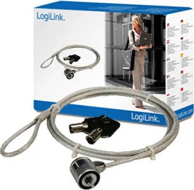 Productafbeelding van LogiLink Laptop diefstalbeveiliging met slot, 1,5 meter