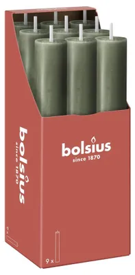 Image de Bougie de table Bolsius XL 230 30 olive fraîche