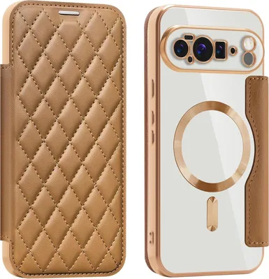 Obrázek produktu pro Pro Google Pixel 10 Pro XL 360° Full Body Magsafe RFID Anti Data Theft Art Kožené pouzdro Brown