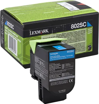 Produktbild von Lexmark 802SC – Cyan – Original – Tonerkartusche