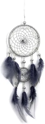 Obrázok produktu pre Malý Dreamcatcher, ručne vyrobený, šedý, bohémsky štýl, pre spálňu, svadbu, nástennú dekoráciu