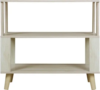 Image de Casadolce Table basse, CASEN, 60x30x57 cm, marron, construction MDF, plusieurs étagères