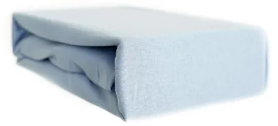 Produktbild von Jersey Spannbettlaken 100% Baumwolle 200-200x220 cm + 40 cm Rundumgummizug Hellblau