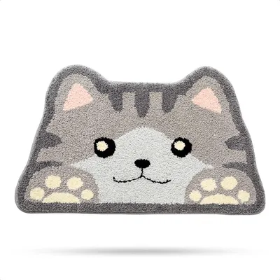 Image de Joli tapis de bain pour la salle de bains, antidérapant, doux, en microfibre moelleuse, très absorbant, 45 x 75 cm