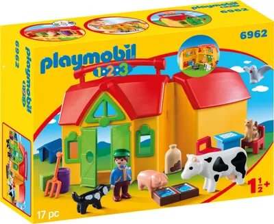 Produktbild von PLAYMOBIL 1.2.3. 6962 Mein Mitnehm-Bauernhof