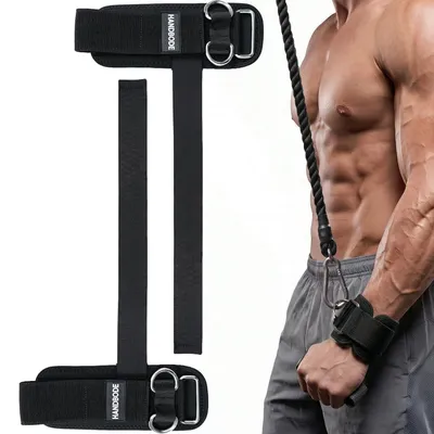 Produktbild von Handgelenkgurte Krafttraining Gepolstert Nylon/Rindsleder 40cm