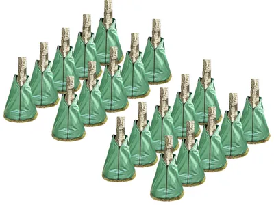 Produktbild von Novatool 20x Säcke für Baumbewässerung 75 Liter Grün Bewässerungsbeutel aus robustem PVC Baumsäcke Bewässerung Baumbewässerung Säcke Wasserbeutel Baum