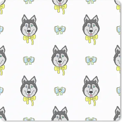 Produktbild von MuchoWow® Mauspad Mousepad Husky - Hund - Winter - Design 30x30 cm - Mousepads - Maus Mat - Pad - Mausunterlage - Gaming