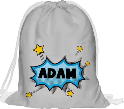 Produktbild von Kinder Turnbeutel mit Namen Beutel Fullprint Tasche Gymsac Jutebeutel Print Bag Fitness Junge Mädchen Bang [010]