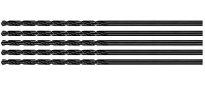 Obrázek produktu pro Sada vrtáků pro kov, HSS, 5 kusů, 3,2 x 100 mm, pro obrábění kovů
