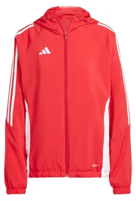Image de Veste coupe-vent adidas Tiro 24, taille XS (femme), couleur : TEPORE/BLANC