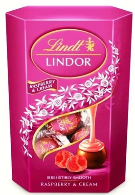 Obrázek produktu pro Lindt Pralinky Lindor Raspberry & Cream, 200 g